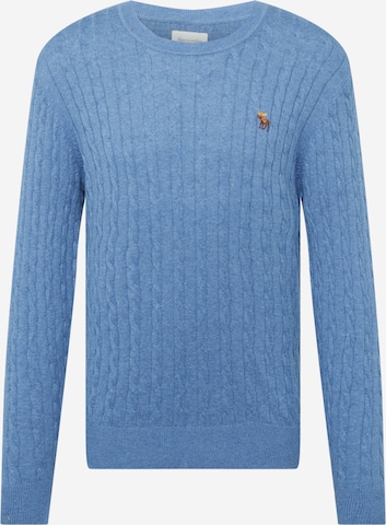 Abercrombie & Fitch Trui in Blauw: voorkant