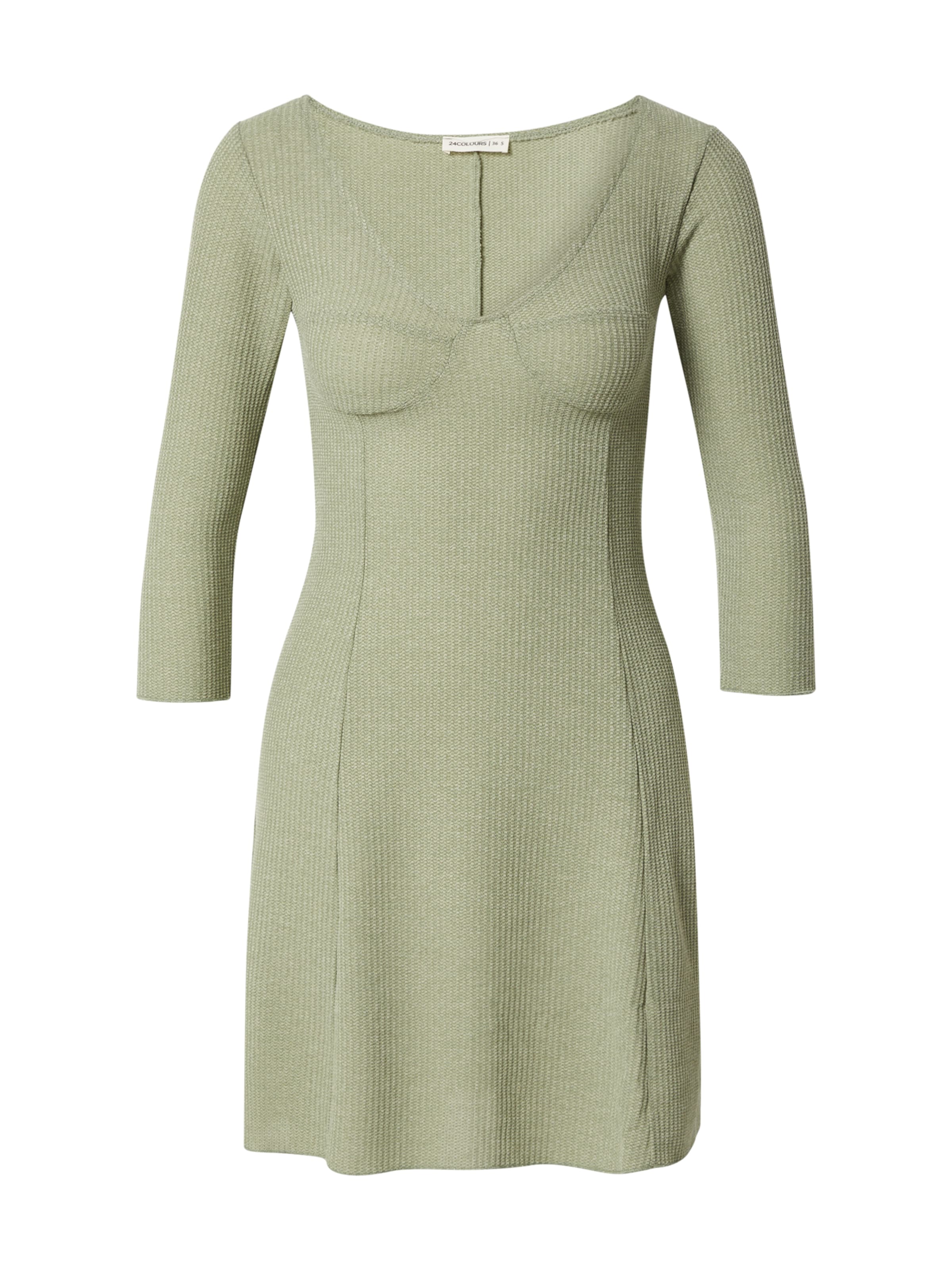 24COLOURS Плетена рокля в зелено: отпред