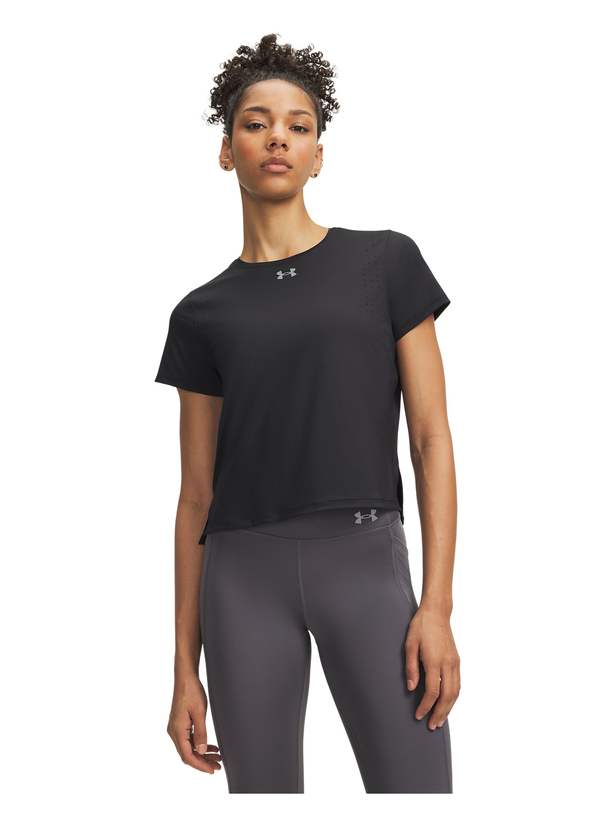 UNDER ARMOUR Functioneel shirt 'UA Velociti' in Zwart: voorkant