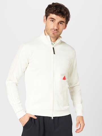 ADIDAS SPORTSWEAR Training Jacket '3-Stripes Fitted' in White: front