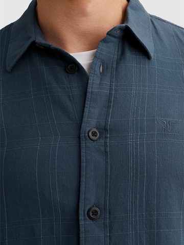 Regular fit Camicia 'Shirt with short sleeves and check texture' di PME Legend in blu