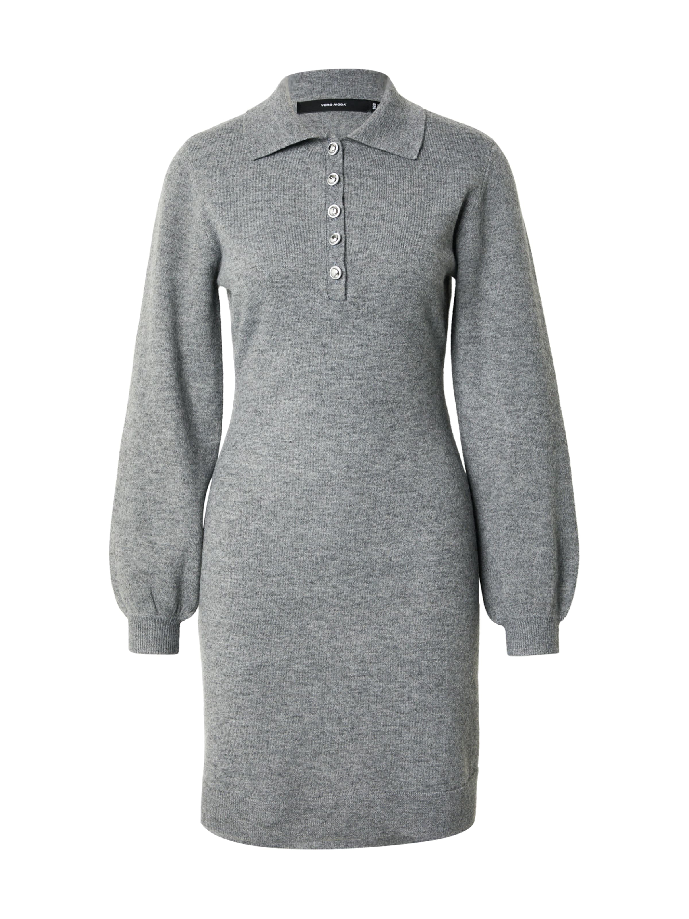 VERO MODA Плетена рокля 'VMArlet' в сиво: отпред