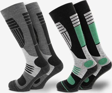 Chaussettes de sport 'Ski Felix' Occulto en gris : devant