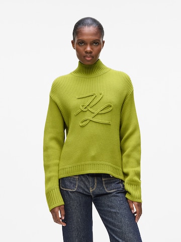 Pull-over Karl Lagerfeld en vert : devant