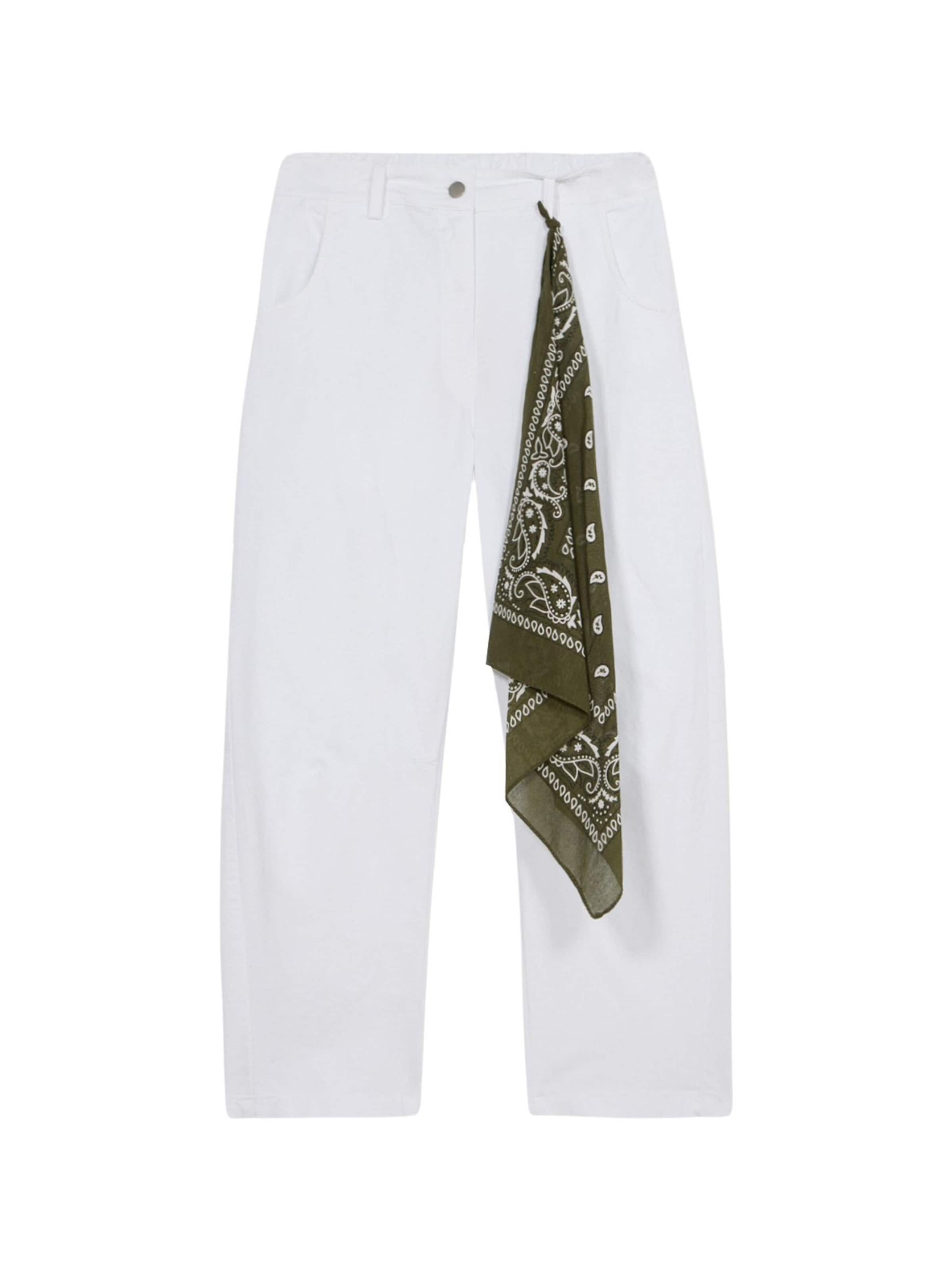 oltre Loose fit Trousers in White: front