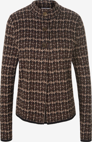 Peter Hahn Knit Cardigan in Brown: front