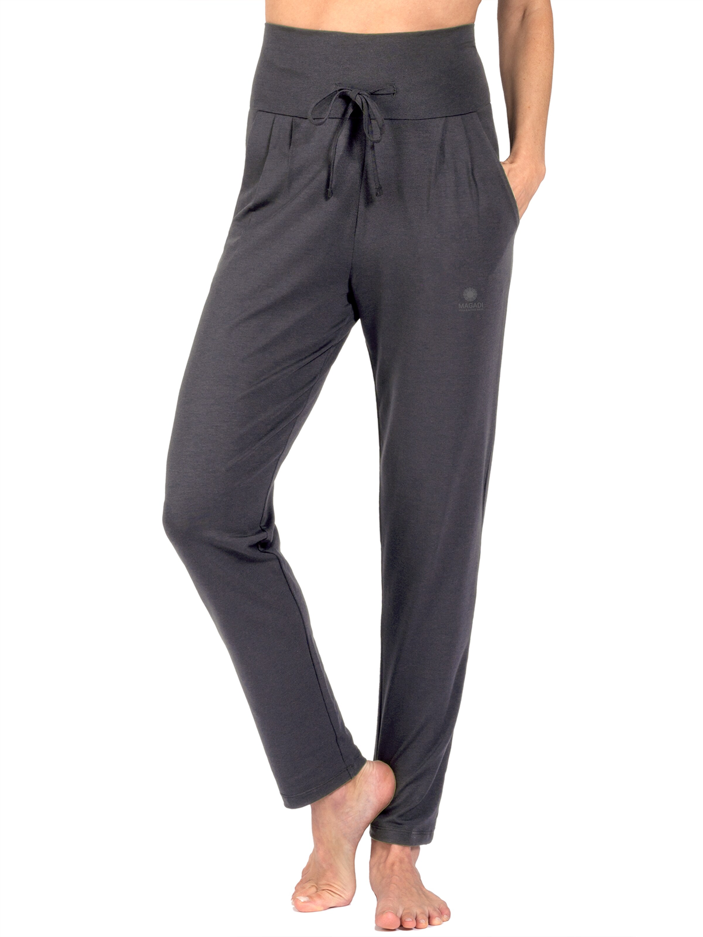 Magadi Regular Sporthose 'Susan' in Grau: Vorderseite