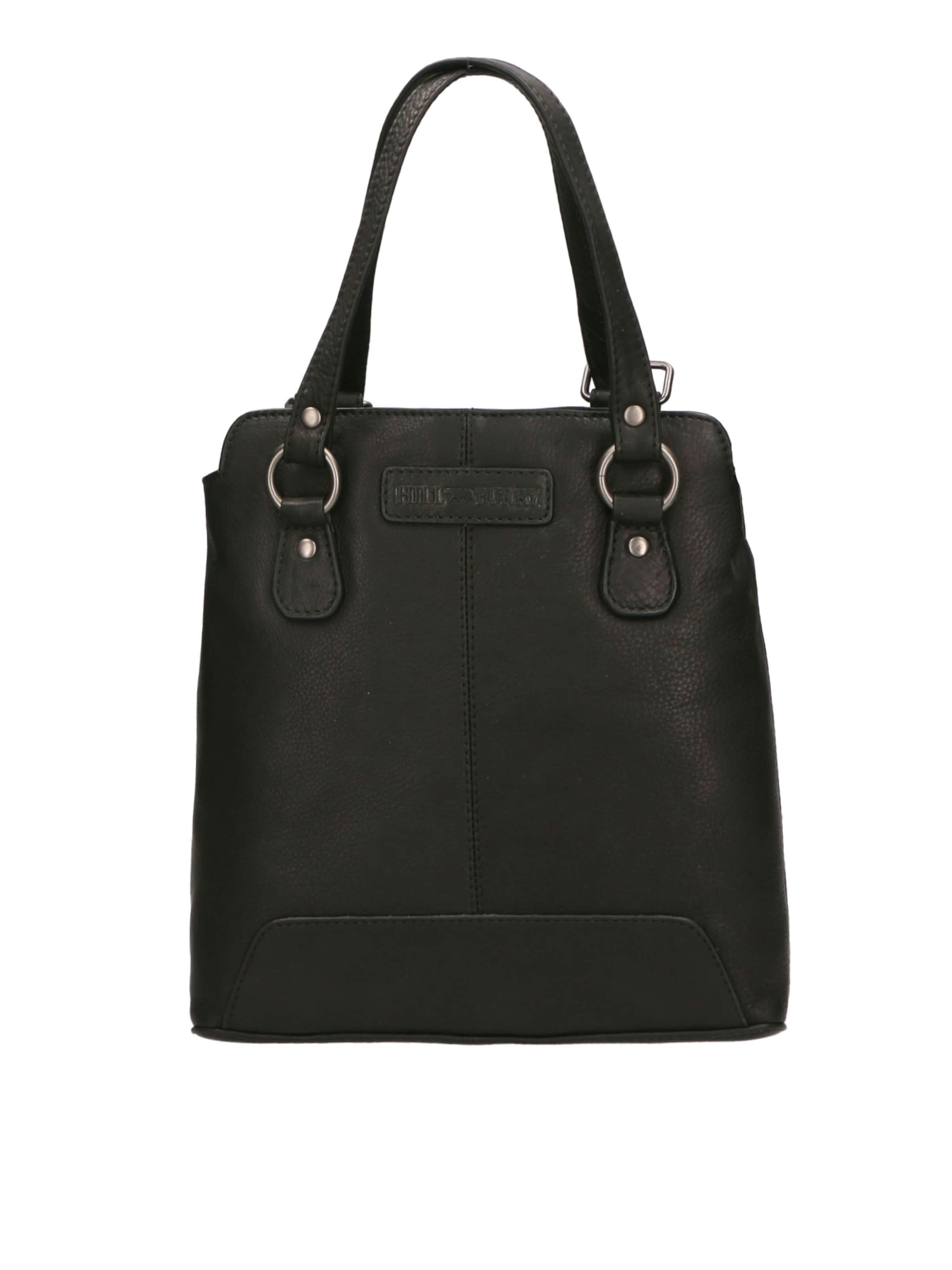 Borsa a spalla 'Borsa Uomo Vera Pelle Convertibile Spalla Zaino' di HILL BURRY in nero: frontale