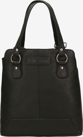 Borsa a spalla 'Borsa Uomo Vera Pelle Convertibile Spalla Zaino' di HILL BURRY in nero: frontale