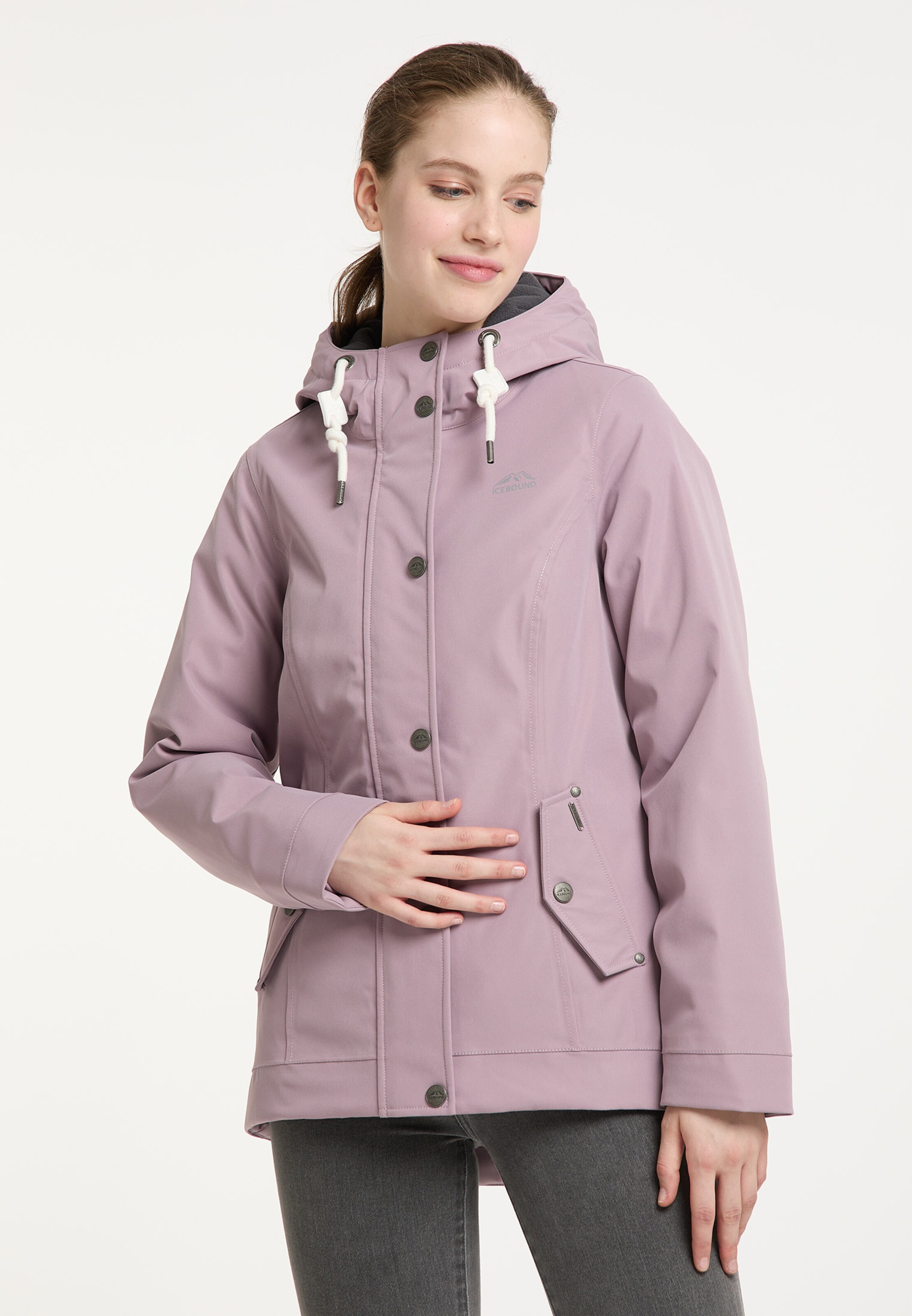 Yuka Weatherproof jacket in Purple: front