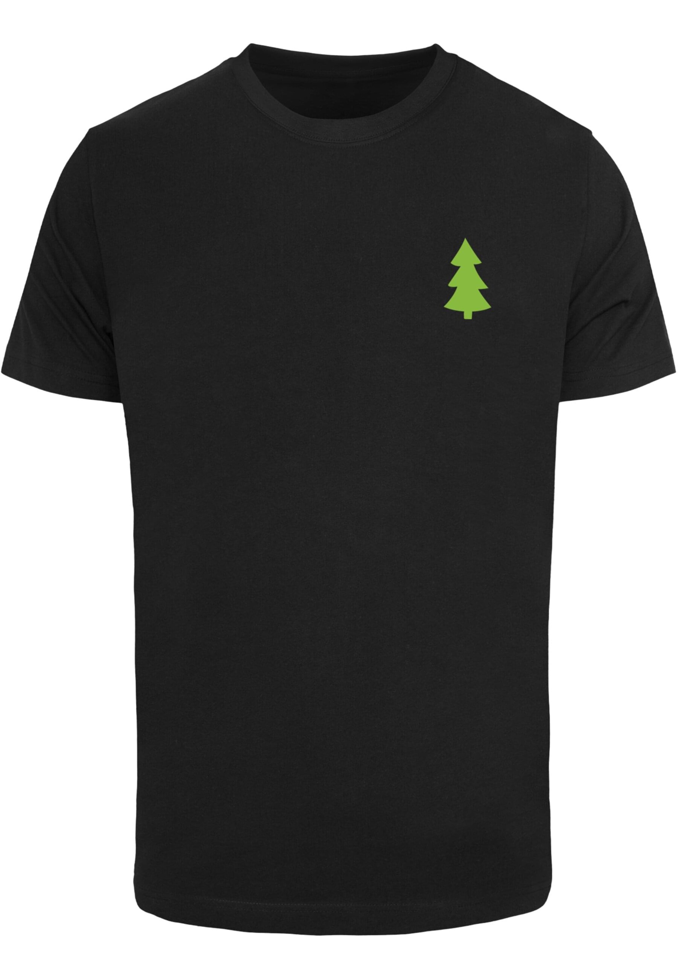Tricou 'Christmas Vibes' de la Merchcode pe negru: față