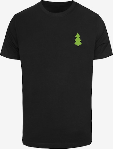 Merchcode T-Shirt 'Christmas Vibes' in Schwarz: Vorderseite