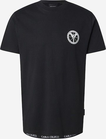 T-Shirt Carlo Colucci en noir : devant