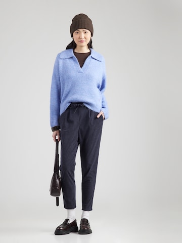 ONLY Tapered Pleat-Front Pants 'ONLPOPTRASH-LIAS' in Blue