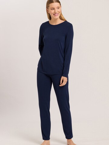 Hanro Pajama ' Natural Elegance ' in Blue: front