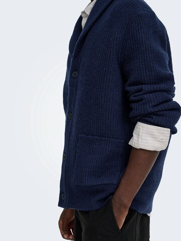 Only & Sons Knit cardigan 'ONSSKY' in Blue