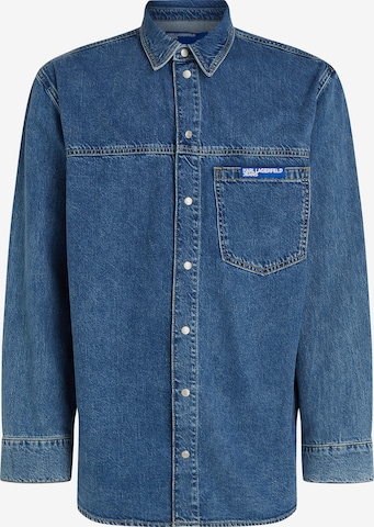 Coupe regular Chemise KARL LAGERFELD JEANS en bleu : devant