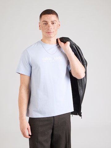 Maglietta 'NYC' di Calvin Klein Jeans in lilla: frontale