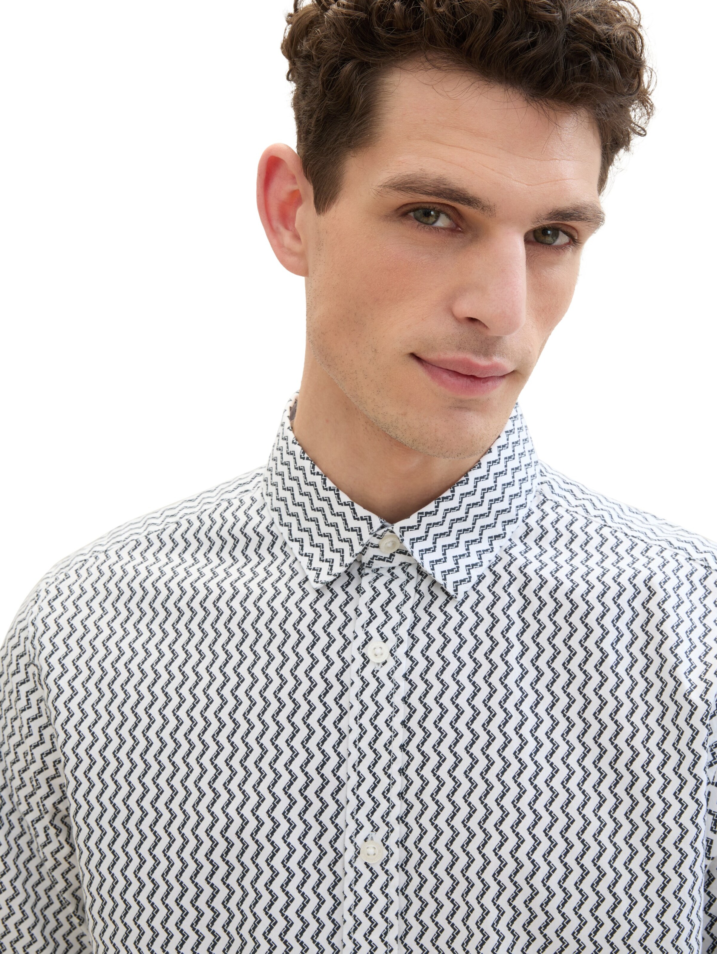 TOM TAILOR Regular Fit Skjorte i hvid