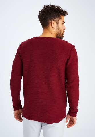 Leif Nelson Longsleeve Rundhals in Rot