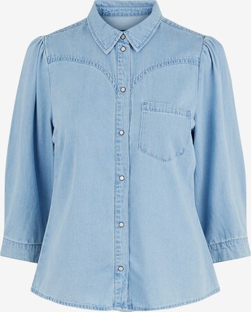 PIECES Blouse 'Krista' in Blauw: voorkant