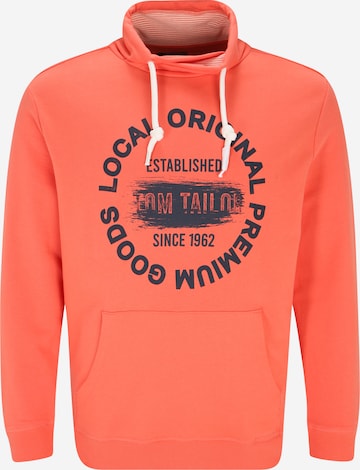 TOM TAILOR Men + Sweatshirt in Oranje: voorkant