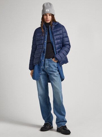 Pepe Jeans Winter Jacket 'MADDIE' in Blue