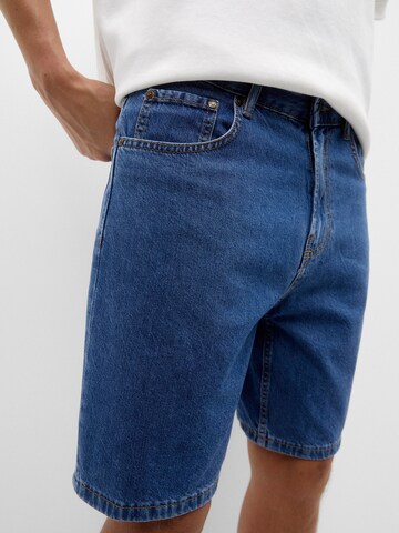 Pull&Bear Loosefit Jeans i blå