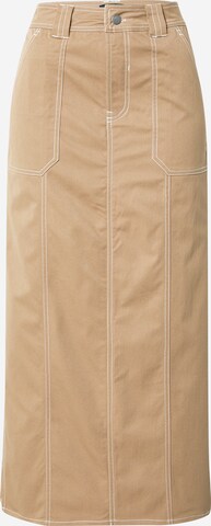 Nasty Gal Skirt in Beige: front