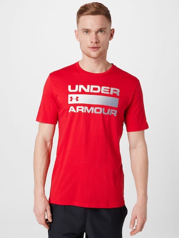 UNDER ARMOURTehnička sportska majica 'Team Issue' - crvena boja: prednji dio