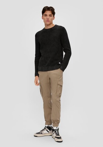 QS Tapered Cargobroek in Bruin