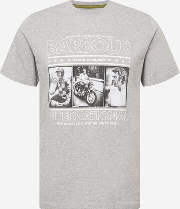 Barbour International T-Shirt in Grau: predná strana