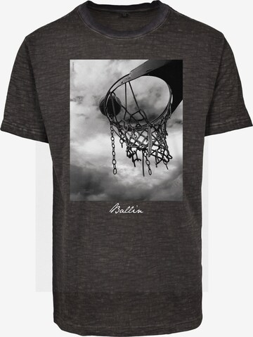 Tricou 'Ballin 2.0' de la Mister Tee pe gri: față