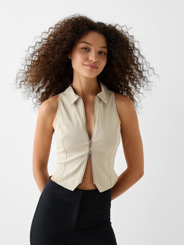 Bershka Weste in Beige: predná strana