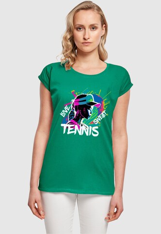 Merchcode Shirt 'Tennis Love, Sweat' in Green: front
