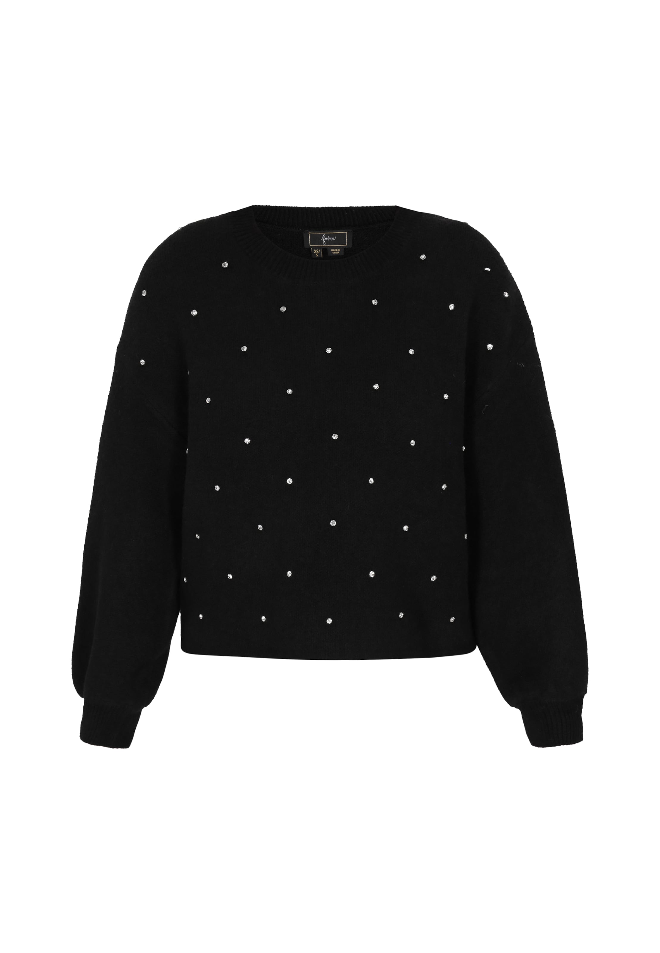 faina Svetr – černá: přední strana