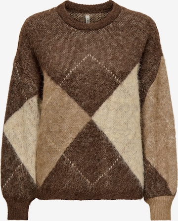 ONLY Pullover 'ONLNoeme' in Braun: Vorderseite