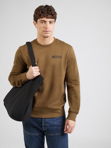 Bluză de molton 'Old Skool' de la G-STAR pe verde: față