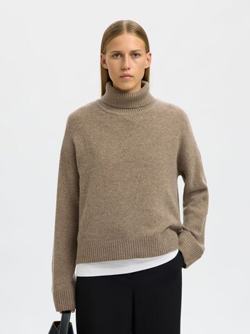 SELECTED - Jersey en beige: frente