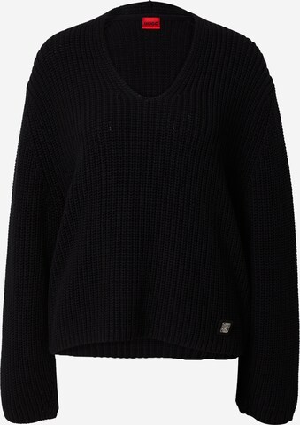 HUGO Sweater 'Sulla' in Black: front