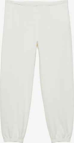 Pull&Bear Tapered Housut värissä valkoinen: etupuoli