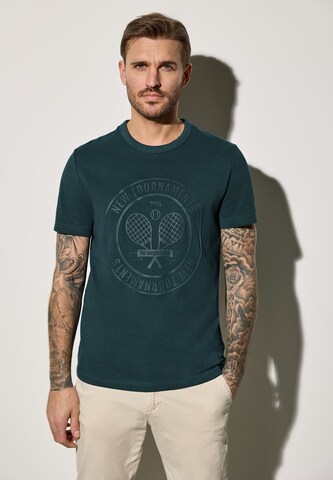 Street One MEN T-Shirt mit Print in Grün: Vorderseite