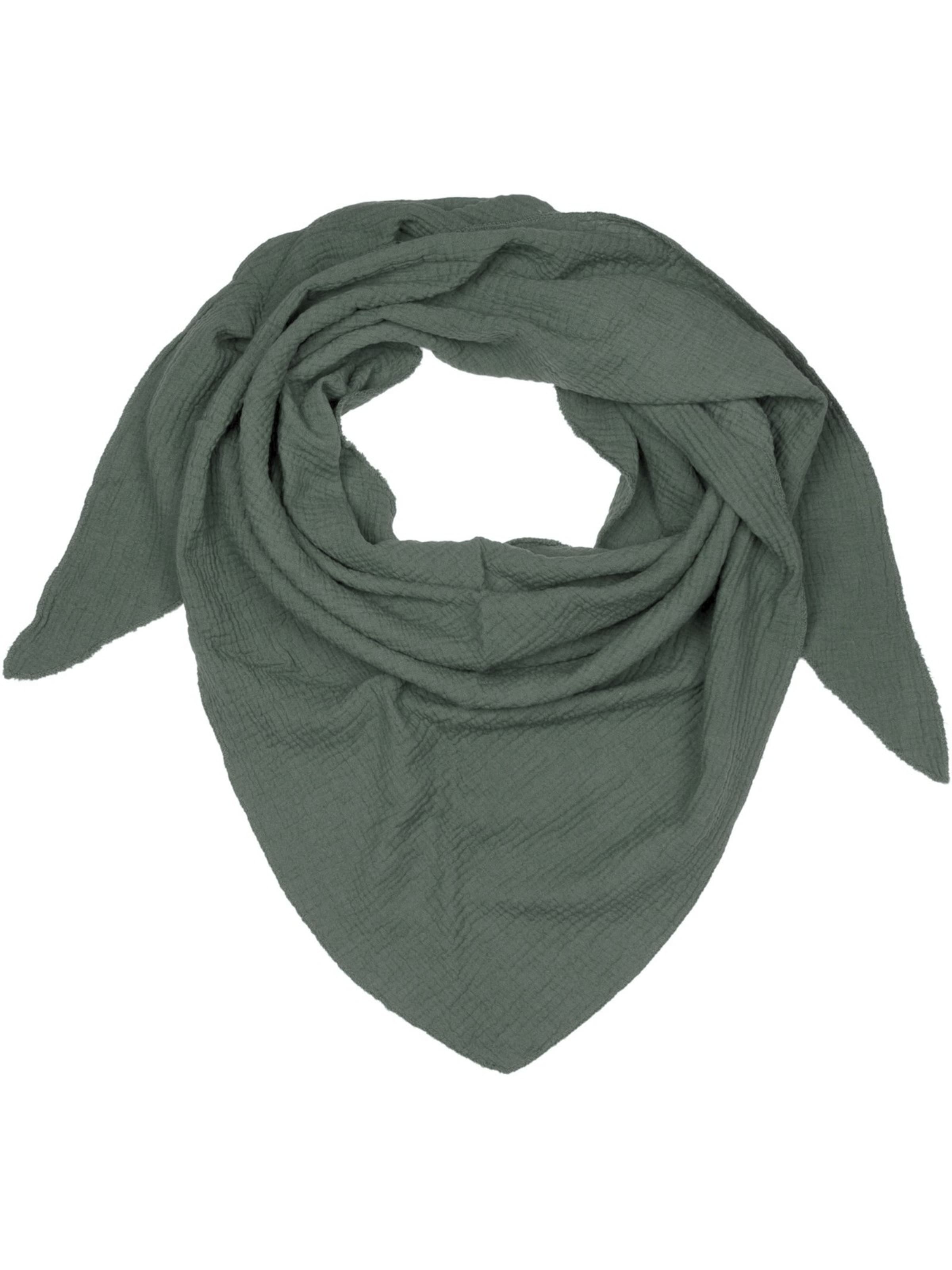 styleBREAKER Tuch 'Musselin Dreiecktuch Einfarbig'‌‌‌‌‌‌‌ in oliv, Produktansicht