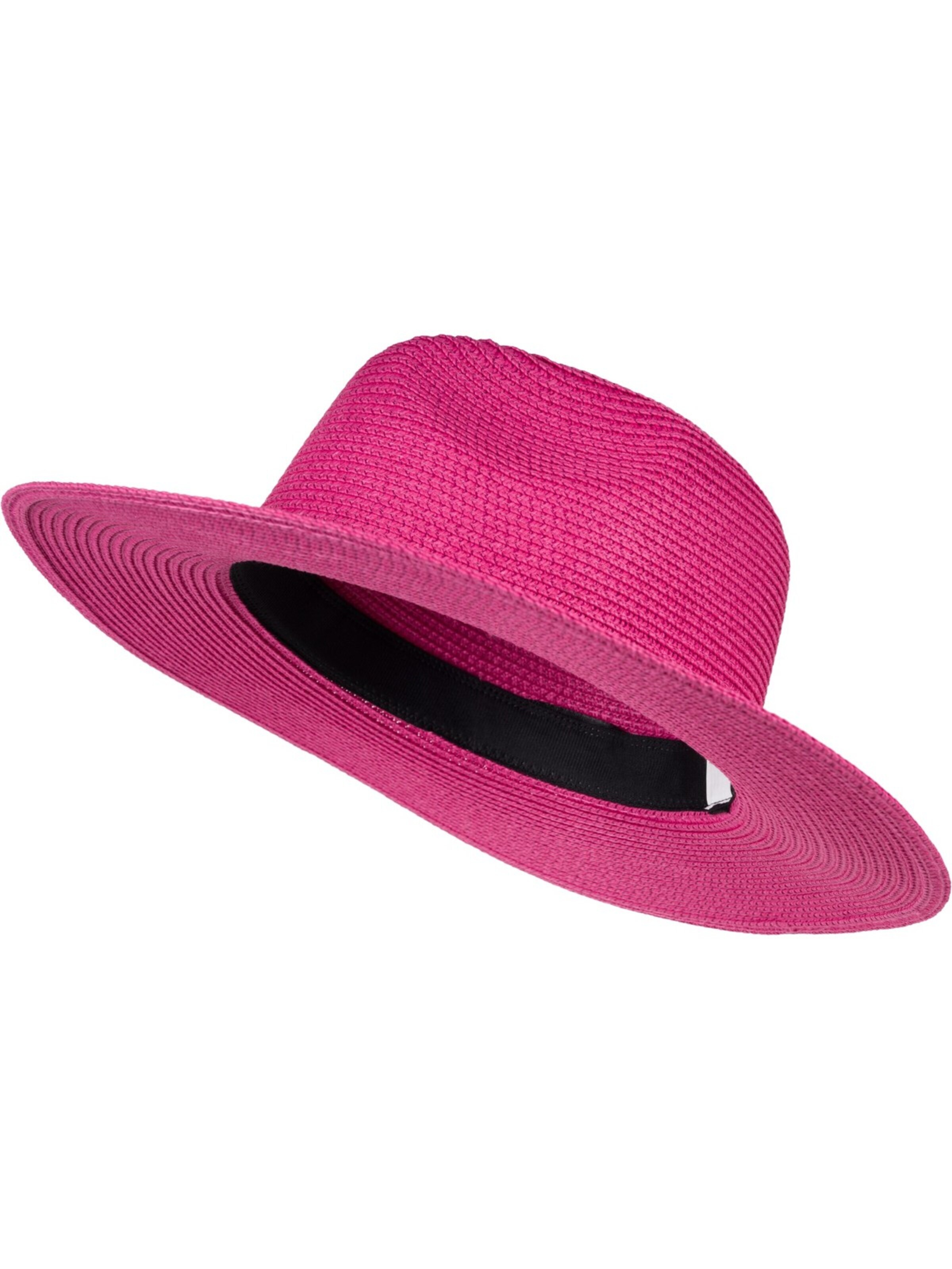 styleBREAKER Hat 'Panama Strohhut - Knautschhut' in Pink: front