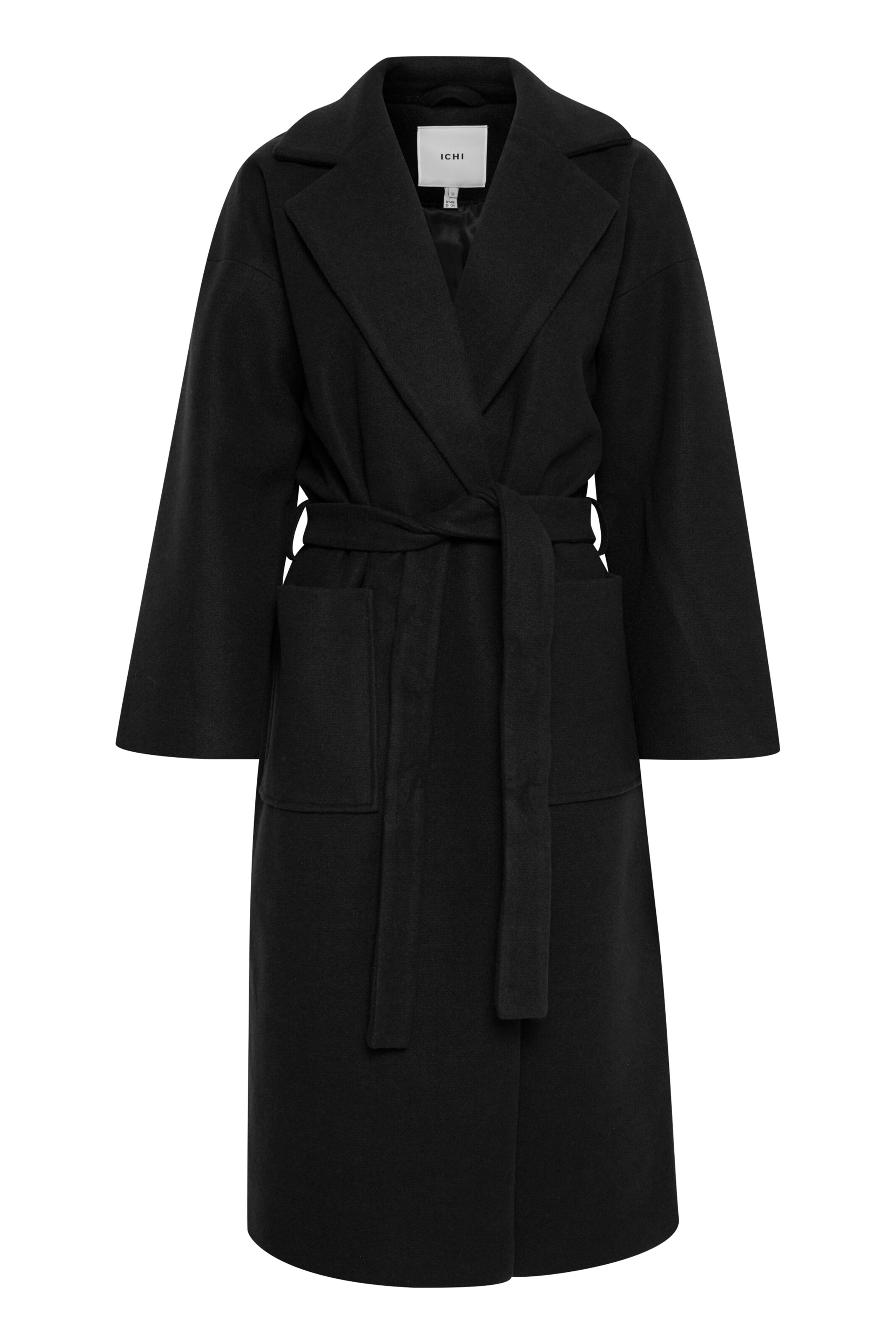 Frauen Große Größen ICHI Mantel 'JANNET' in Schwarz - NT75622 Frauen Große Größen ICHI Mantel 'JANNET' in Schwarz - NT75622