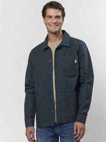 U.S. POLO ASSN. Klasický střih Košile ' Connor Overshirt ' – modrá: přední strana
