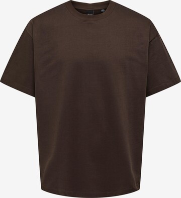 Only & Sons T-Shirt 'ONSMILLENIUM' in Braun: predná strana