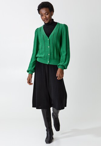 Indiska Knit Cardigan ' EBBA ' in Green: front