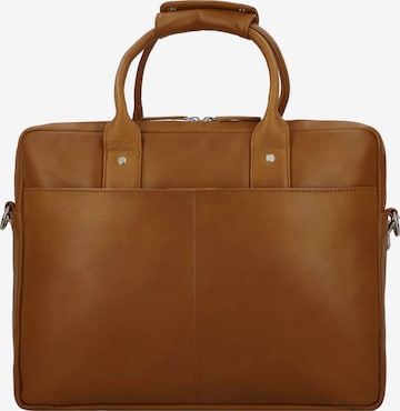 Dermata Document Bag in Brown: front