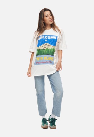 Recovered Shirt 'Twin Peaks Welcome To' in Beige